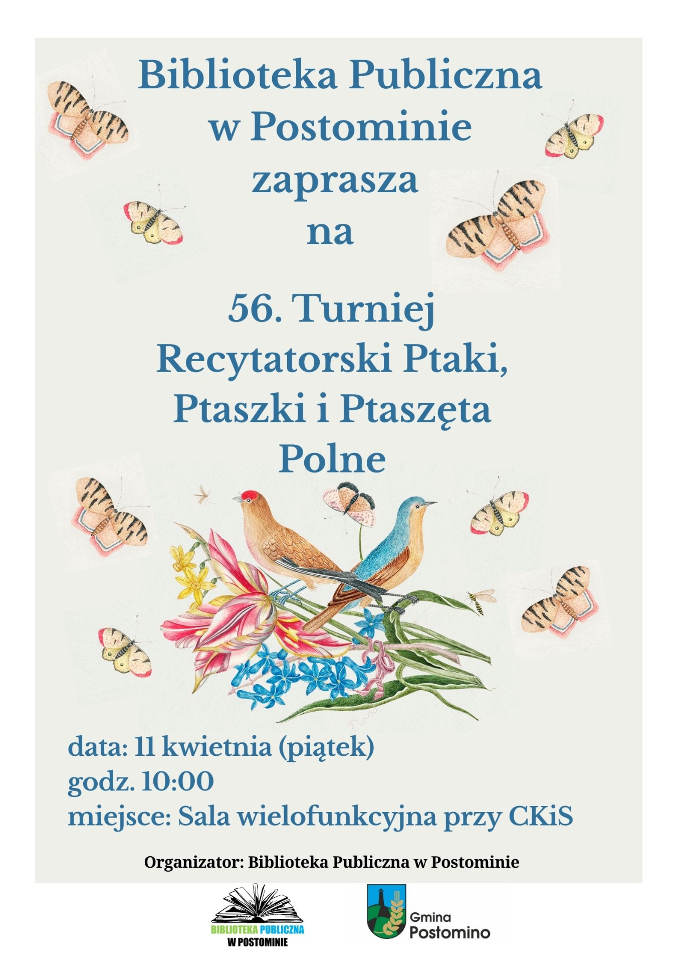 plakat informujący o turnieju recytatorskim