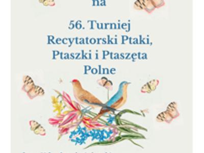 plakat informujący o turnieju recytatorskim