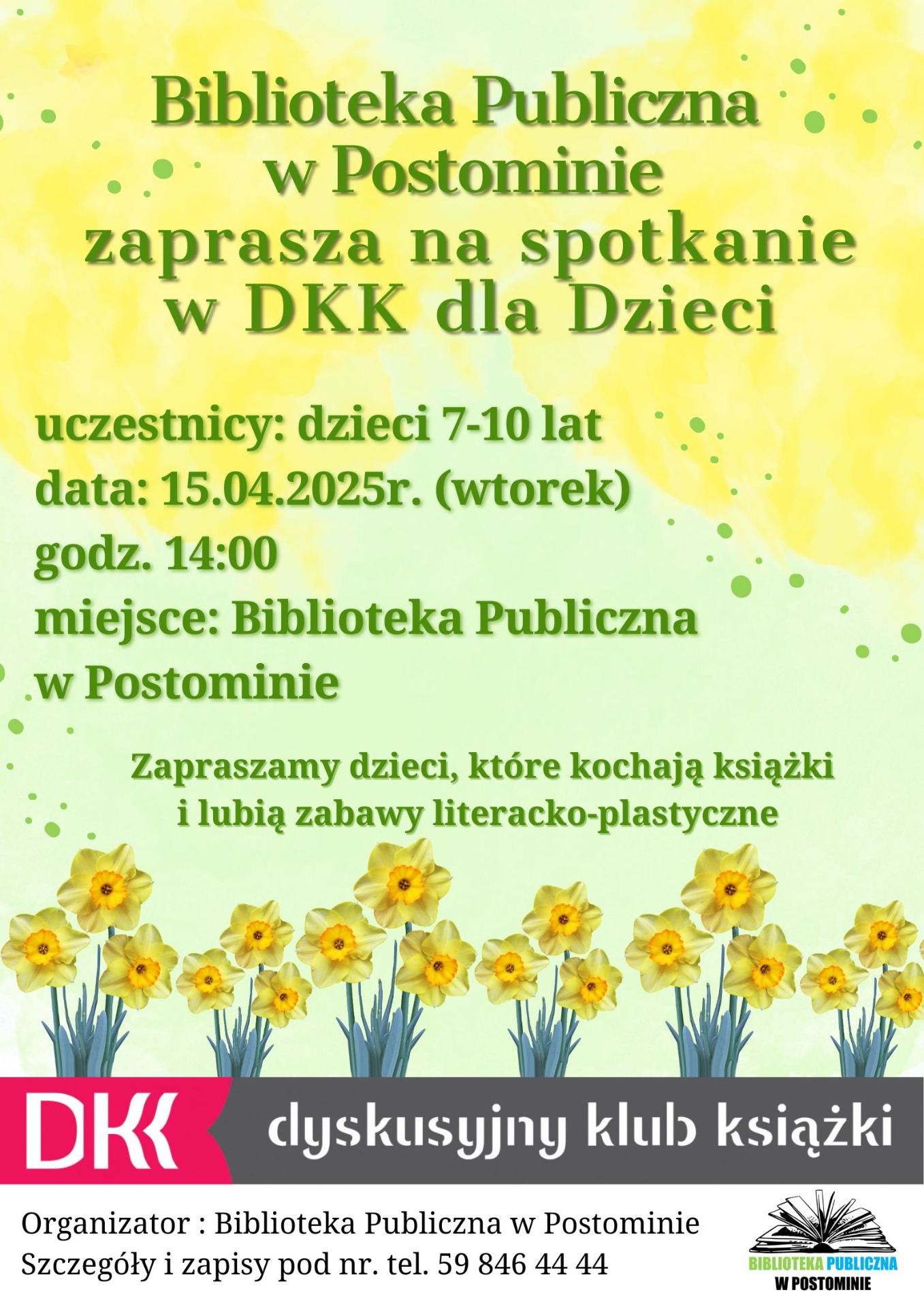 plakat zapraszający do DKK dla Dzieci