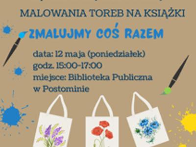 plakat zapraszający na warsztaty &quot;Zmalujmy coś razem&quot;