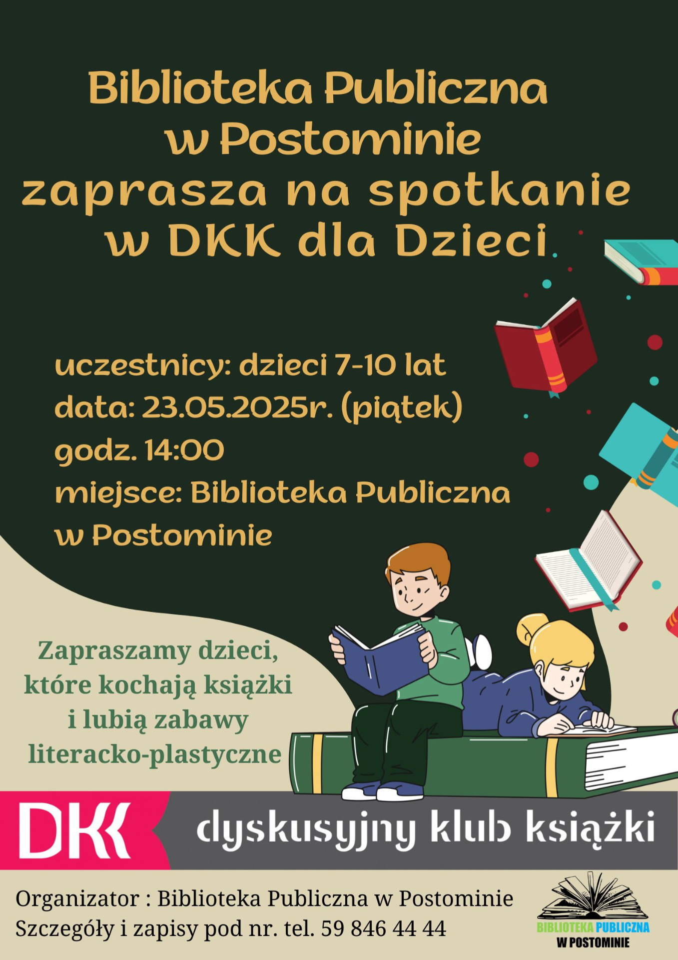 plakat zapraszający na zajęcia w DKK dla Dzieci