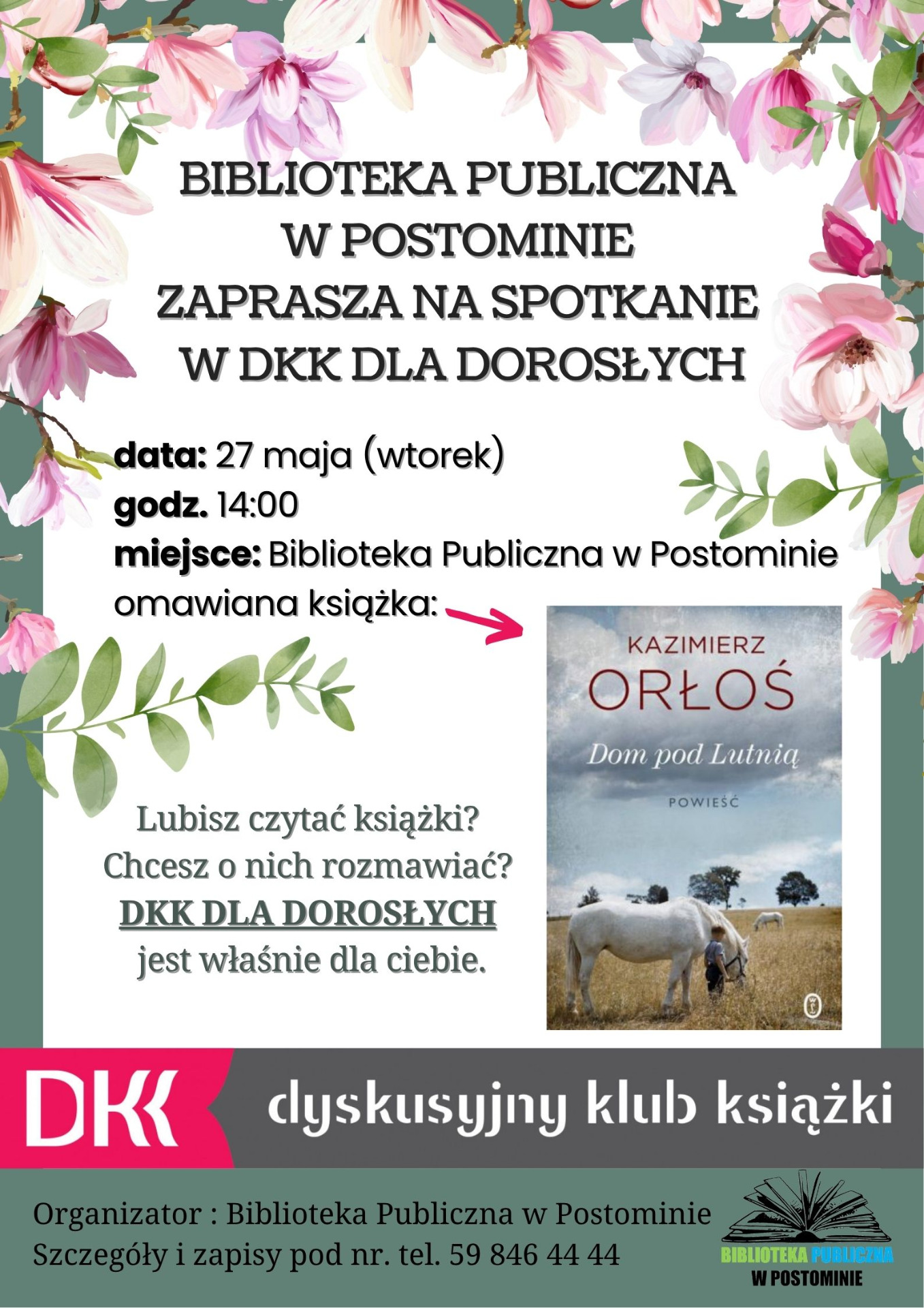 plakat informujący o spotkaniu w DKK dla Dzieci