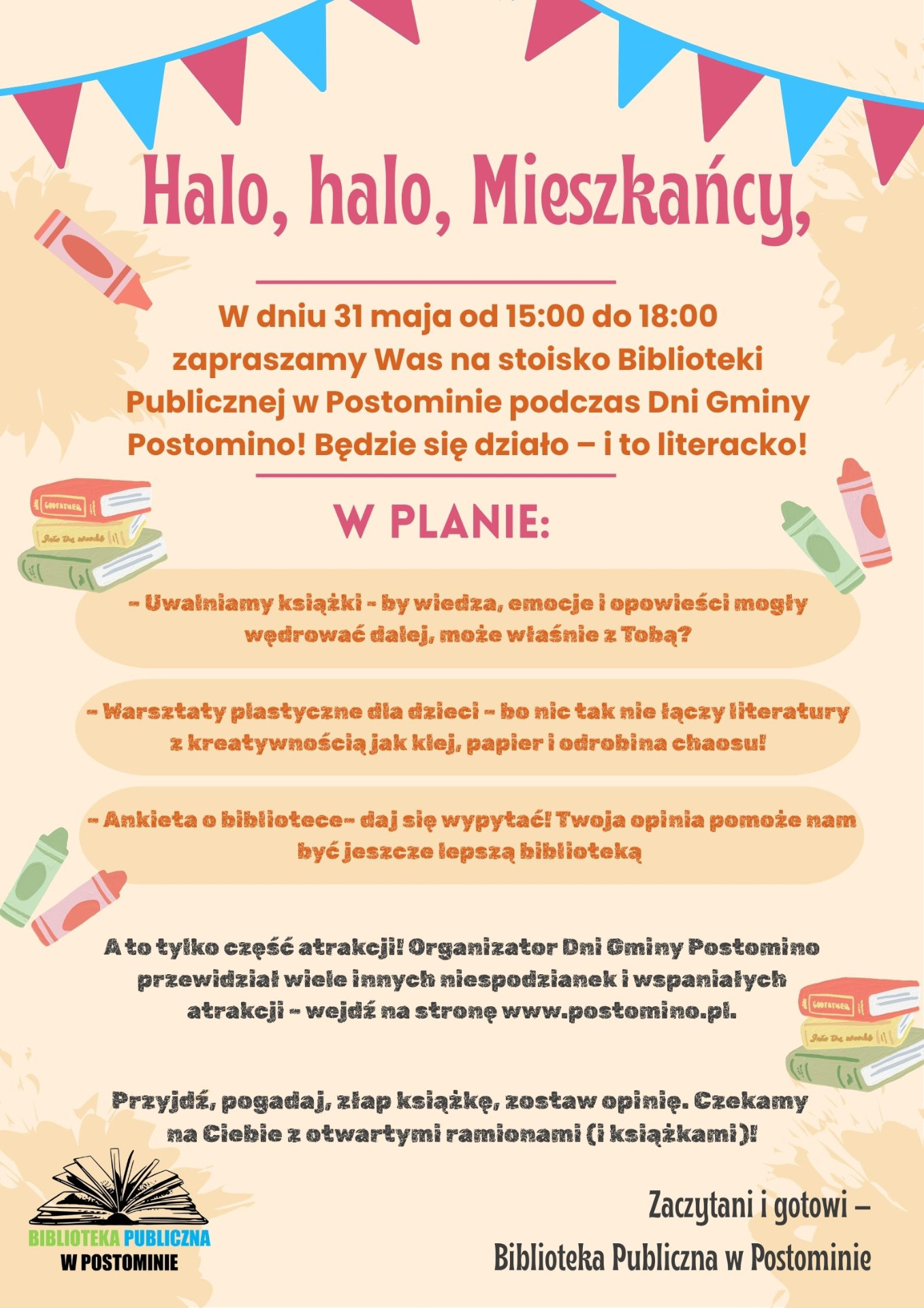 plakat zapraszający na Dni Gminy Postomino