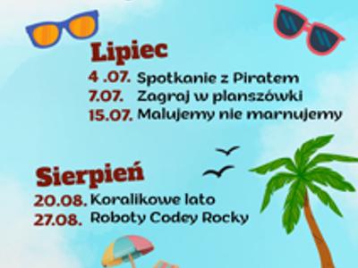 plakat - wakacje w bibliotece