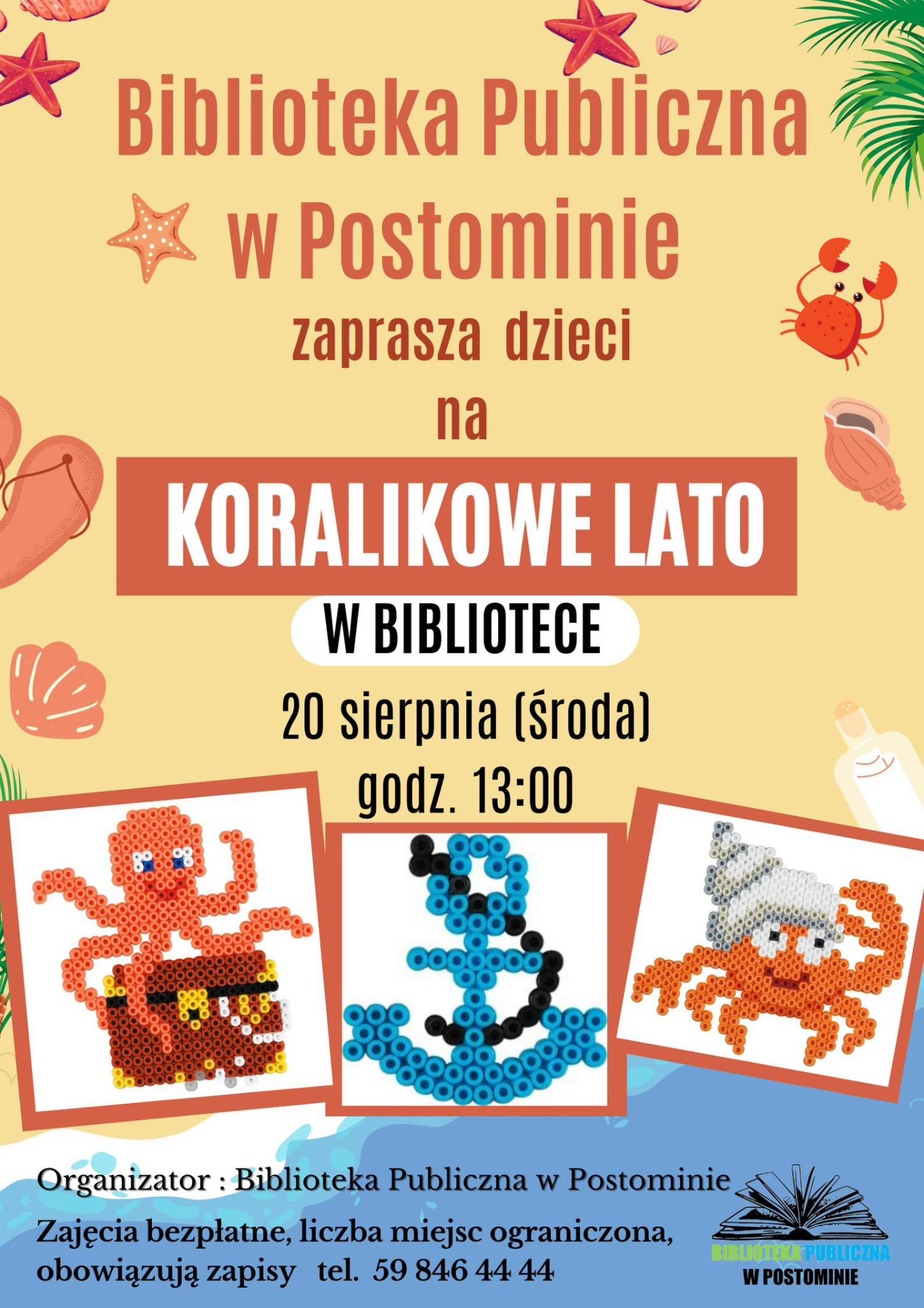 plakat - koralikowe zajęcia dla dzieci