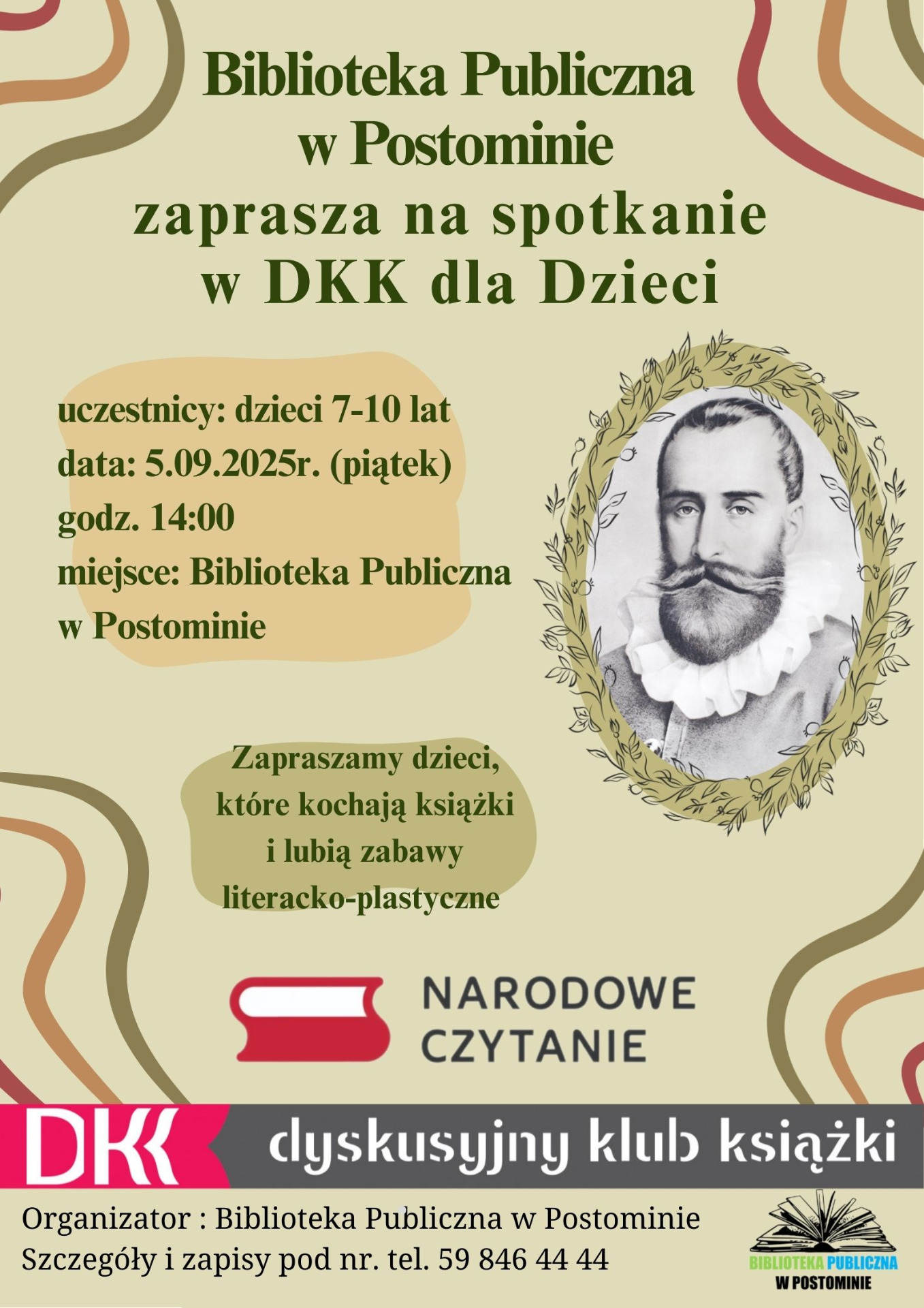 plakat zapraszający na zajęcia w DKK dla Dzieci