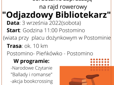 plakat zaproszenie na rajd rowerowy