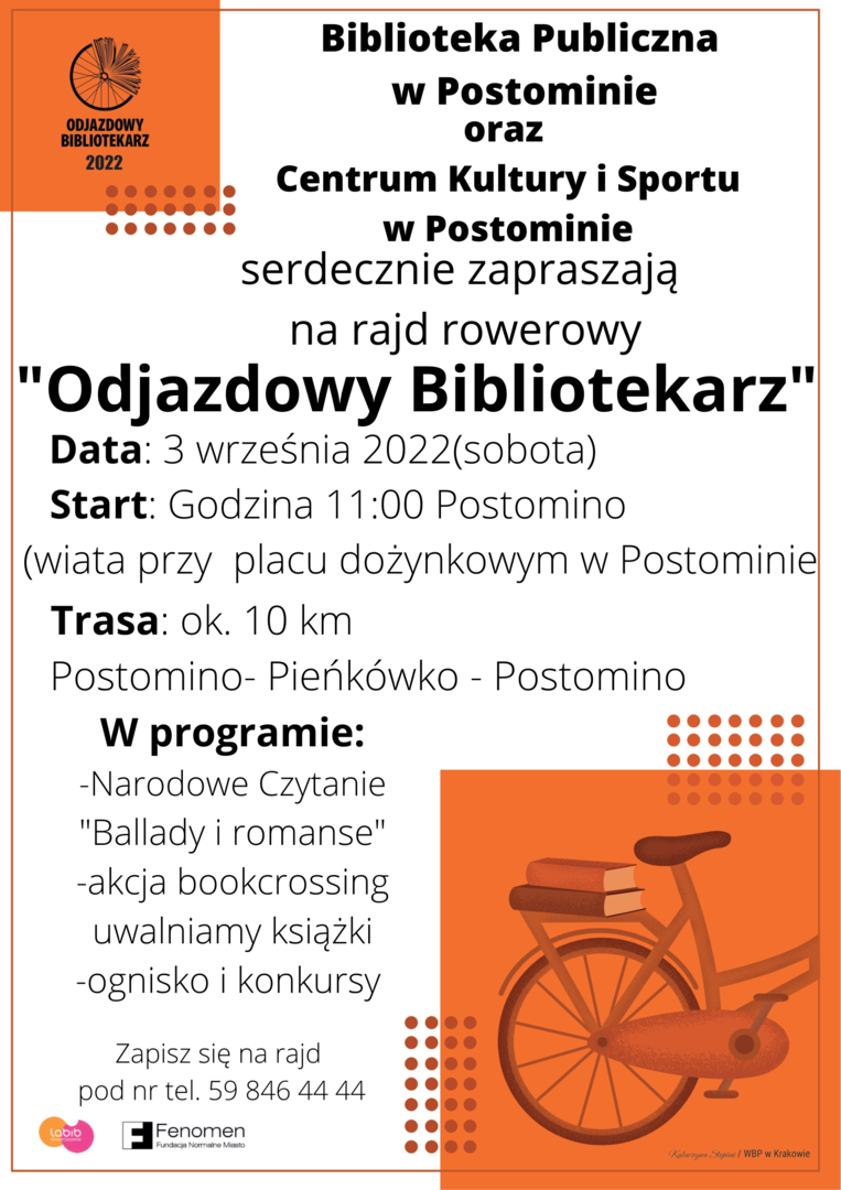 plakat zaproszenie na rajd rowerowy