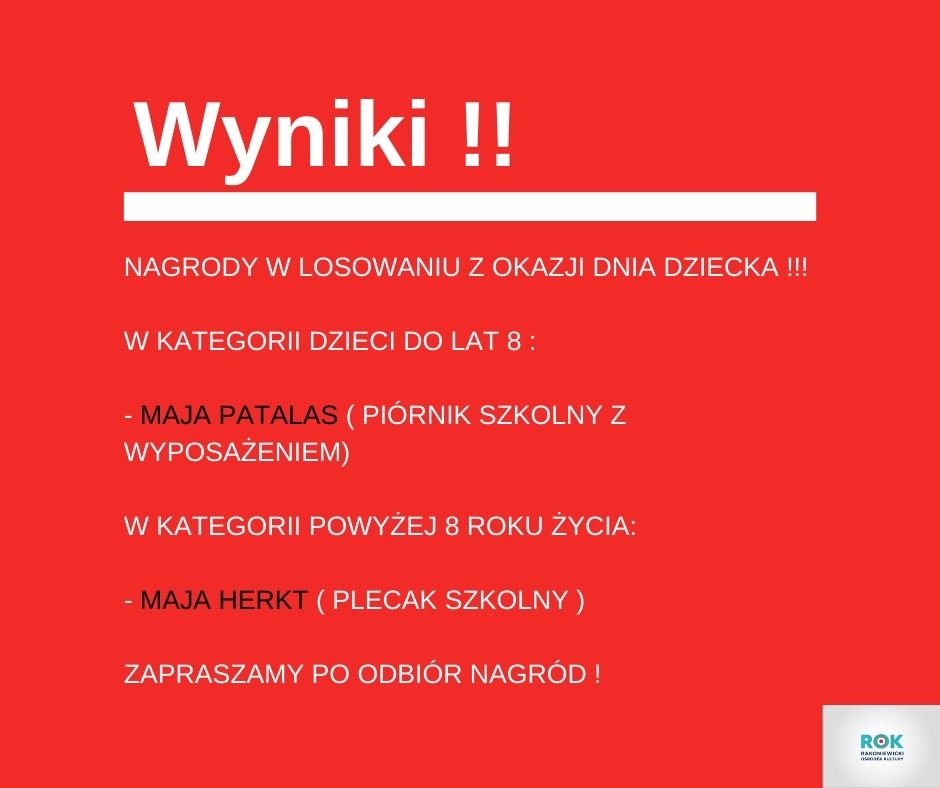 Infografika wyniki dzień dziecka zabawa