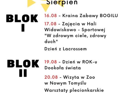 Infografika Wakacje z ROK Sierpień