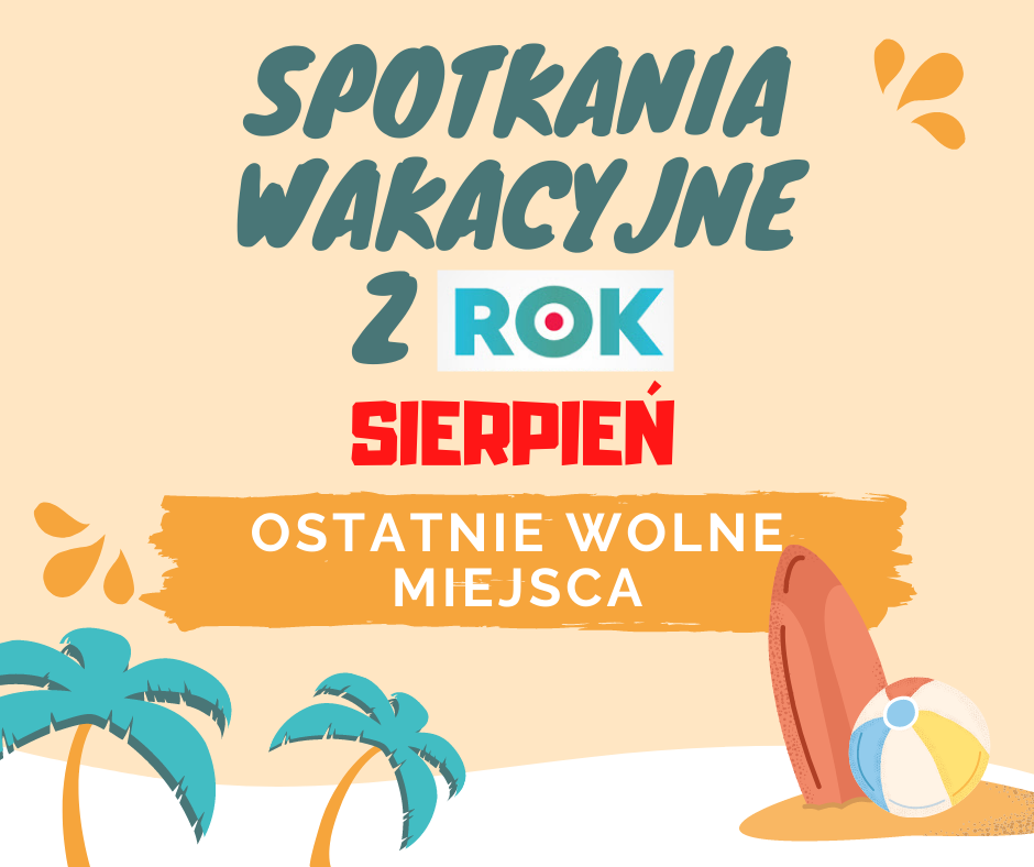 Infografika spotkanie wakacyjne z rok w sierpniu