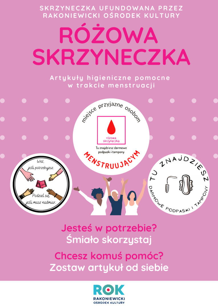 PLAKAT INFOGRAFIKA RÓŻOWA SKRZYNECZKA