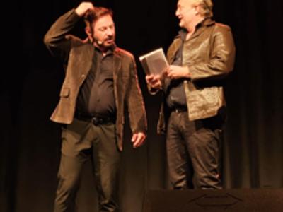 Mikołaj Cieślak i Rafał Zbieć na scenie 