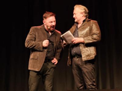 Mikołaj Cieślak i Rafał Zbieć na scenie 