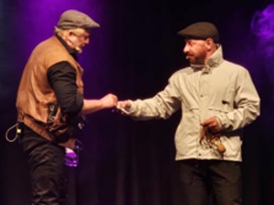 Mikołaj Cieślak i Rafał Zbieć na scenie 