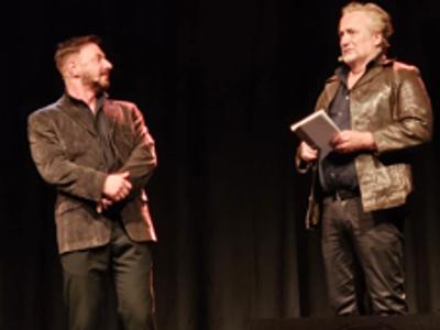 Mikołaj Cieślak i Rafał Zbieć na scenie 