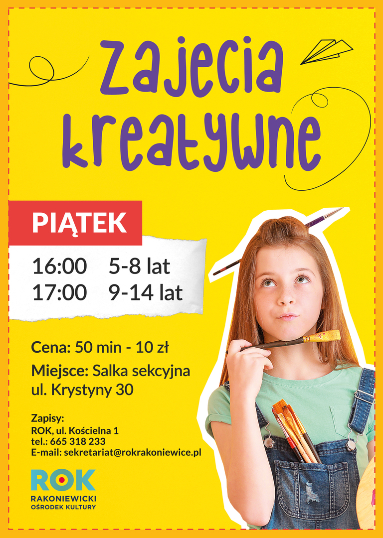 PLAKAT ZAJĘCIA KREATYWNE