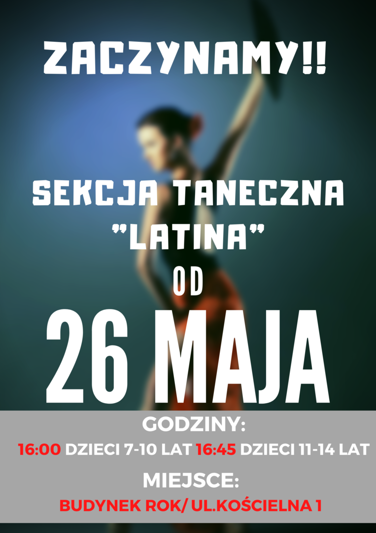PLAKAT SEKCJA TANECZNA LATINA