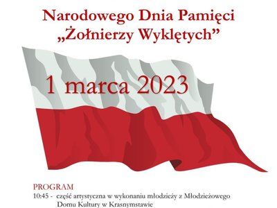 zaproszenie na obchody Dnia Pamięci "Żołnierzy Wyklętych"