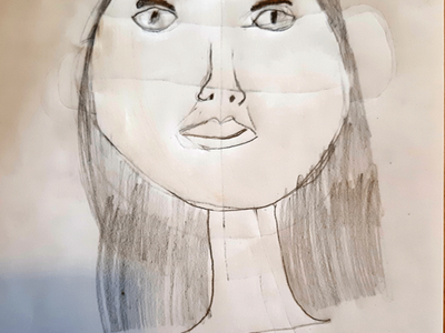 portret długowłosej dziewczynki