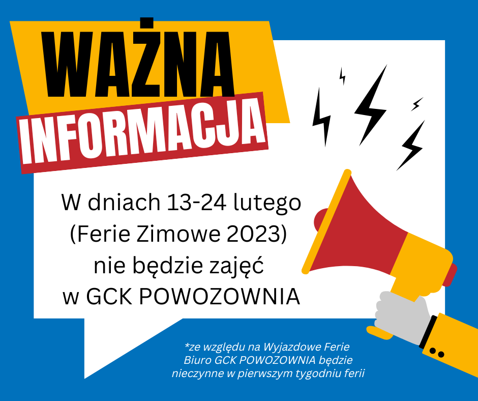 Ferie Zimowe zajęć nie będzie