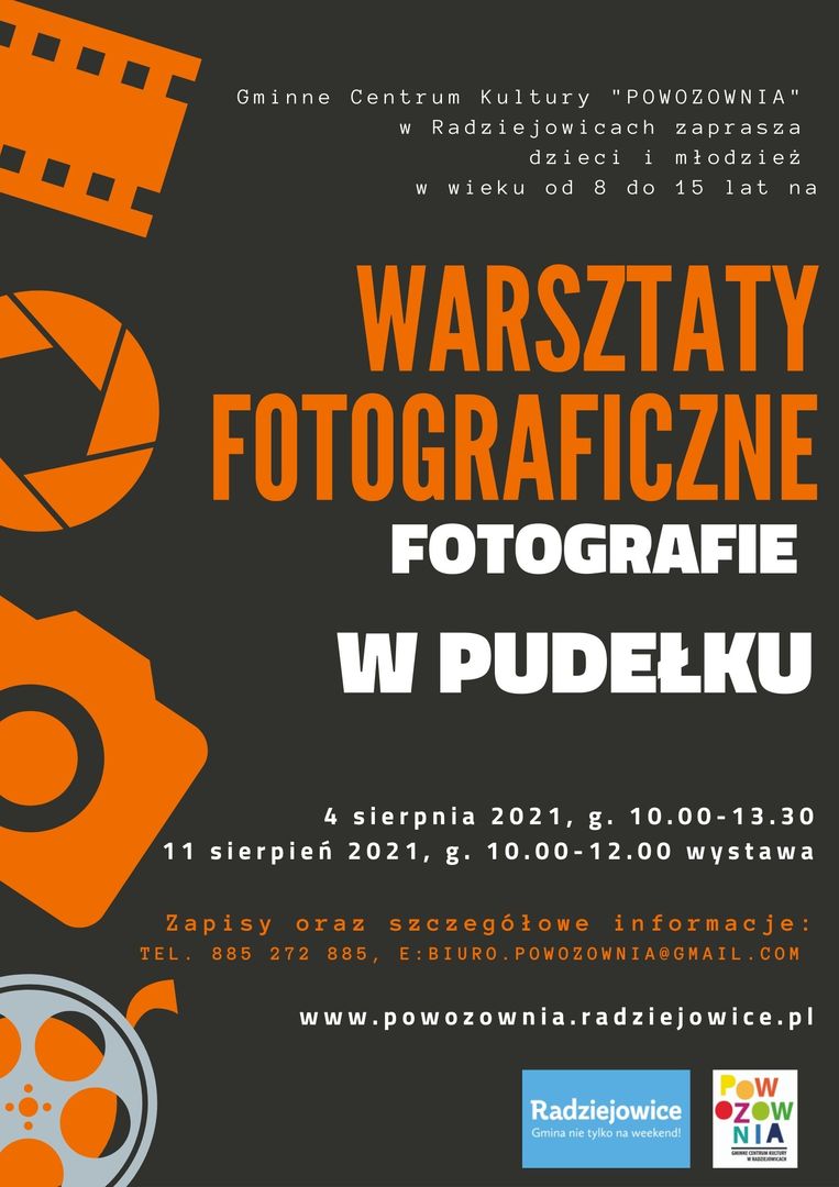 zdjęcia zawiera informację dotyczącą warsztatów fotograficznych