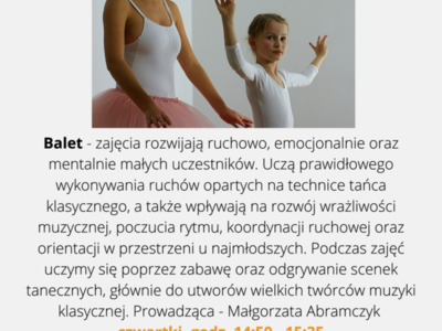 Dziecko i osoba dorosła tańcząca balet w białych strojach baletowych