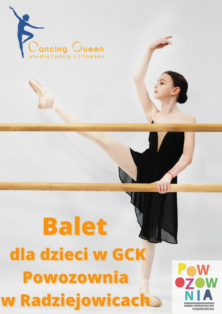 Zdjęcie z baletnicą ubrana w czarną suknię