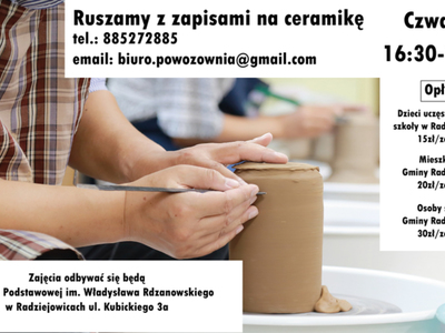 Plakat z informacją o warsztatach.