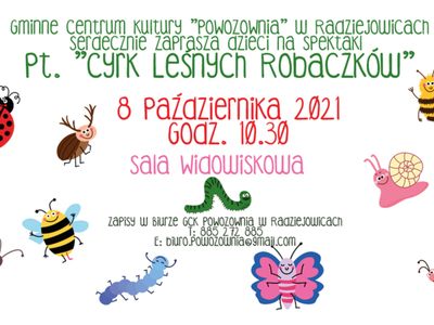 Plakat informacyjny o przedstawieniu dla dzieci 