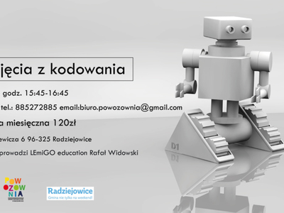Plakat z robotem
