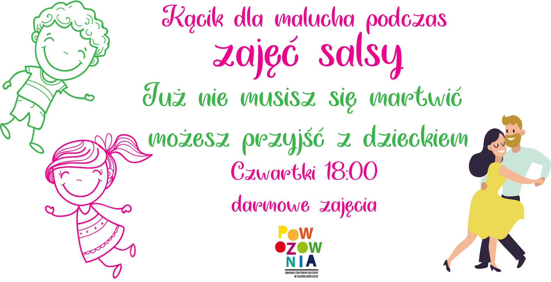 Zdjęcie przedstawia opis nowej oferty zajęć tanecznych.