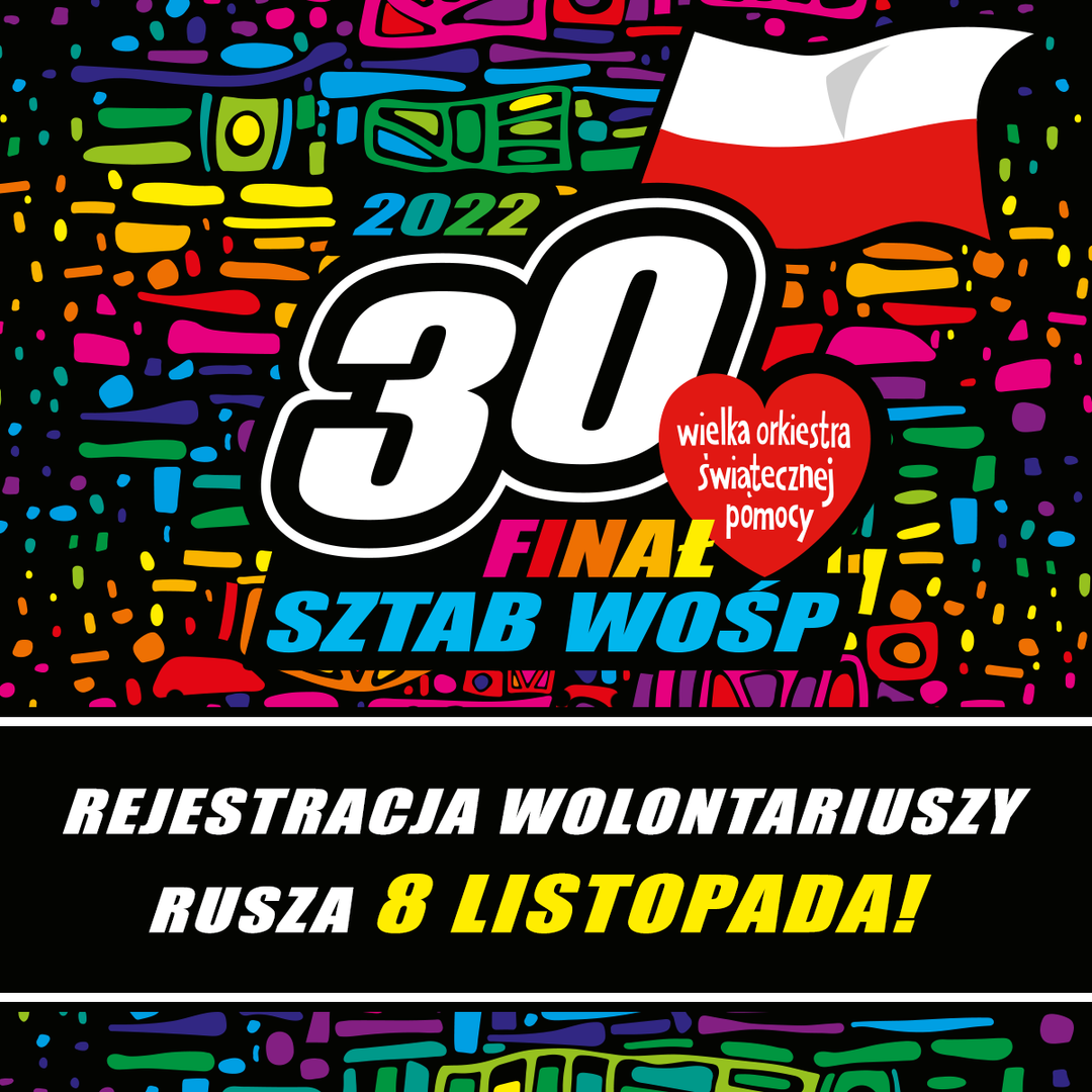 Wośp rejestracja wolontariuszy rusza 8 listopada