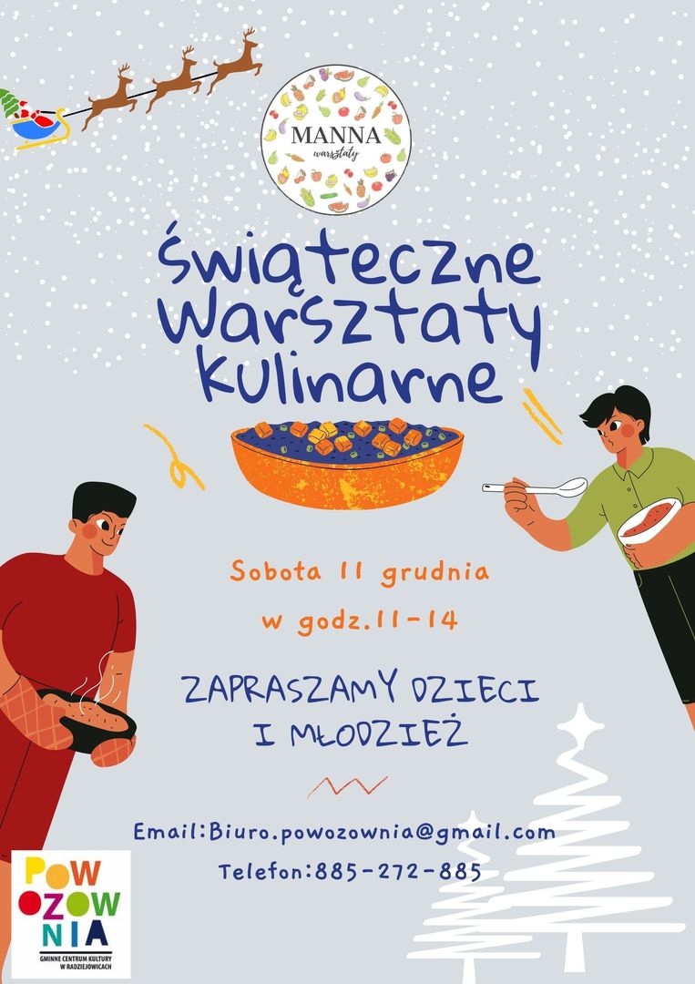 Warsztaty kulinarne 11 grudnia