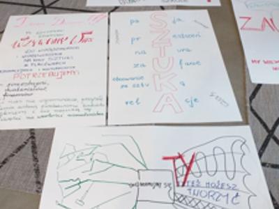 Warsztaty dla edukatorów, plakat o sztuce