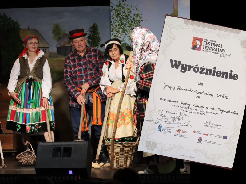 Grupa Lando zdobyła wyróżnienie na VIII Wołomińskim Festiwalu Teatralnym