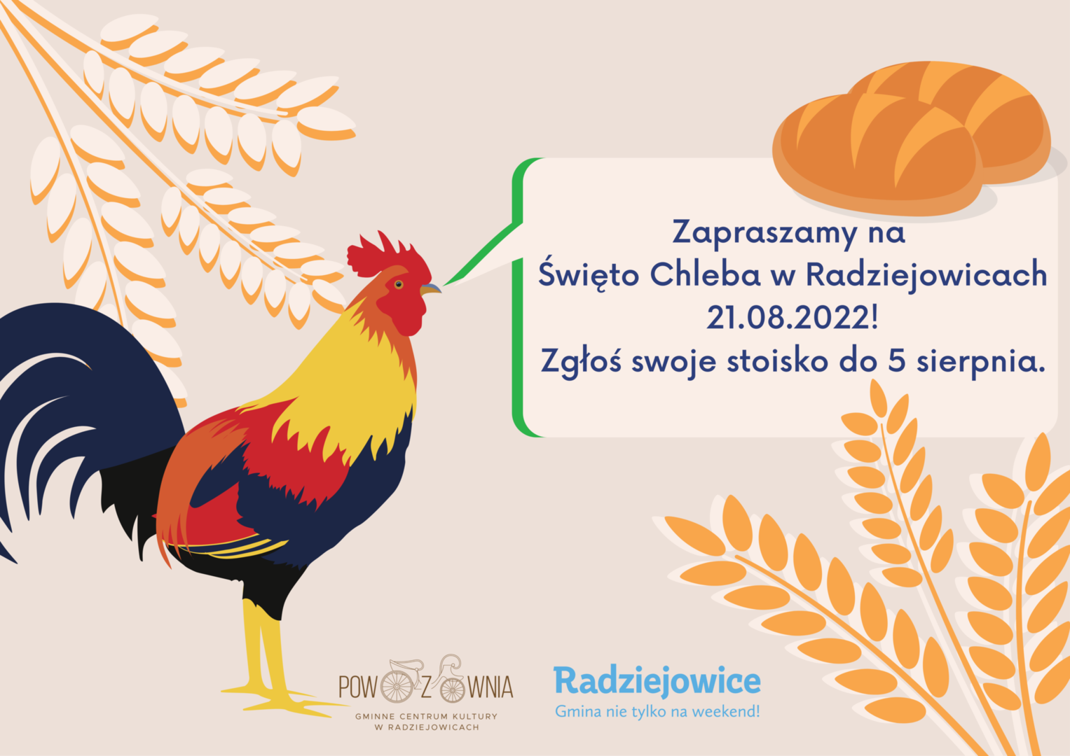 Zgłoś swoje stoisko na święto chleba w radziejowicach