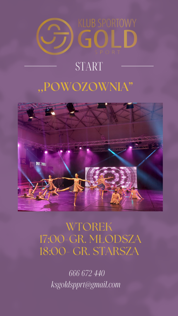 Klub Sportowy GOLD Sport działa na terenie Pruszkowa i okolic od 2018 roku wcześniej pod nazwą Studio Tańca Jazz.
Od ponad 2 lat jesteśmy Mistrzem Polski, Europy i Świata zrzeszonym w Międzynarodowej Federacji Tanecznej WADF oraz IDO.
Prezentacje taneczne to bajeczne połączenie tańca jazzowego modern oraz elementów akrobatyki na międzynarodowym poziomie.
Tancerze kształcą się pod okiem najlepszych choreografów w Polsce.
To co Nas wyróżnia to zaangażowanie nie tylko tancerzy ale równ