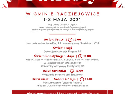 Plakat dotyczący tygodnia patriotycznego