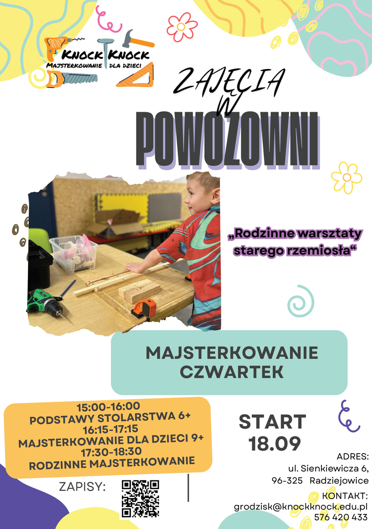 Warsztaty stolarskie - w GCK Powozownia Radziejowice