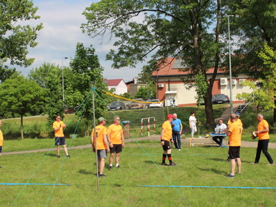 Pokazowy mecz piłki siatkowej oldboyów