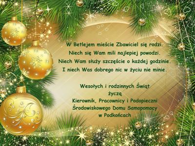 Życzenia świąteczne
