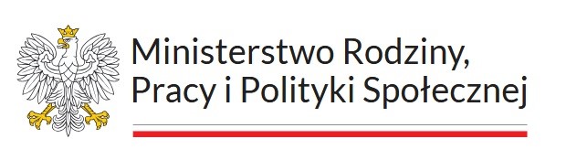 grafika przedstawia logotyp Ministerstwa Rodziny, Pracy i Polityki Społecznej. 