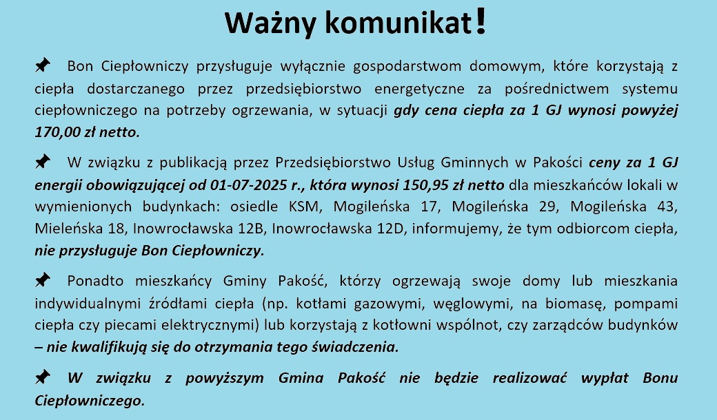 Bon ciepłowniczy