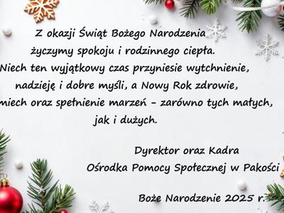 życzenia Bożonarodzeniowe