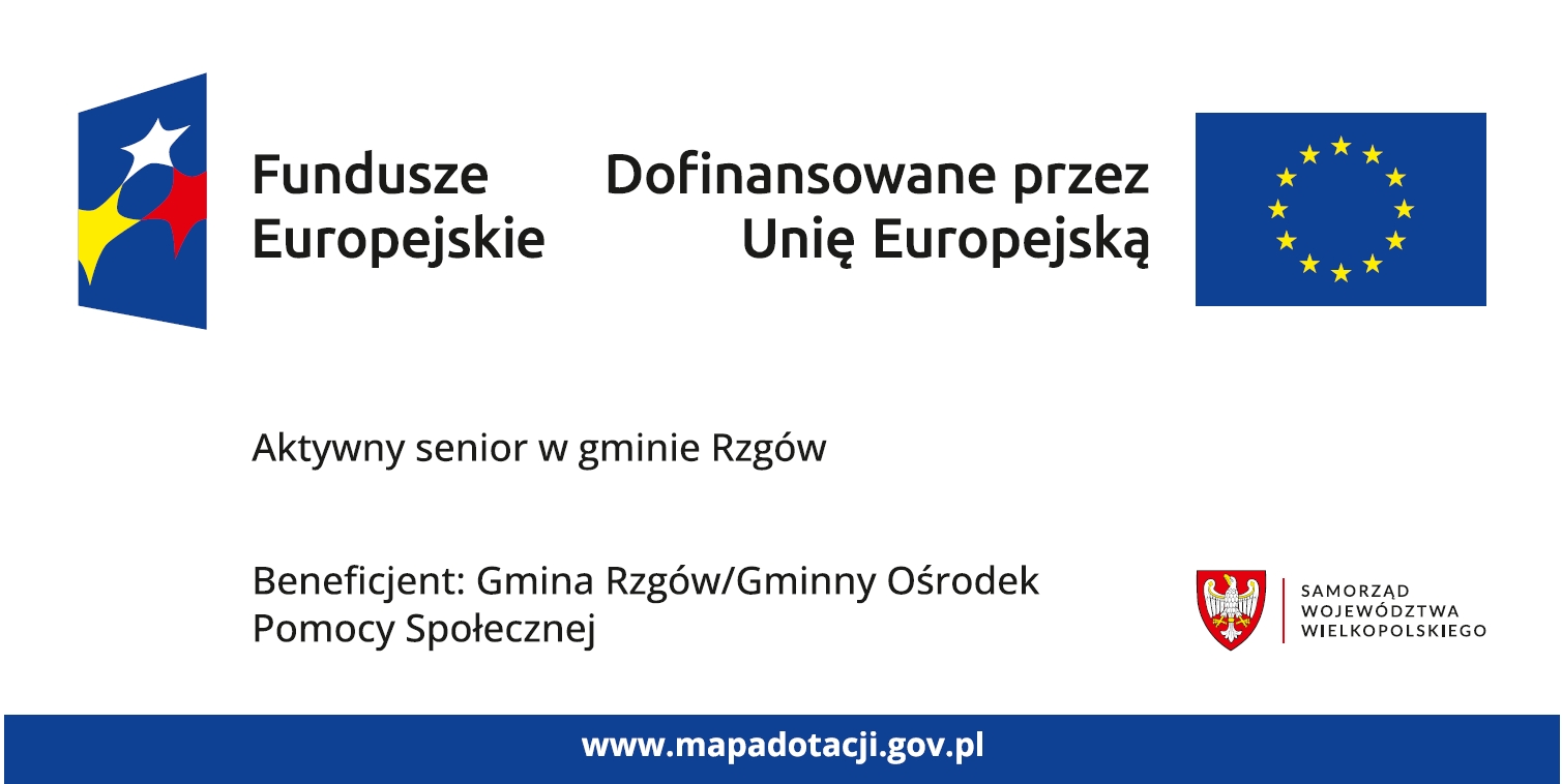 Tablica Aktywny senior w gminie Rzgów