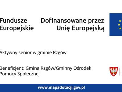 Tablica Aktywny senior w gminie Rzgów