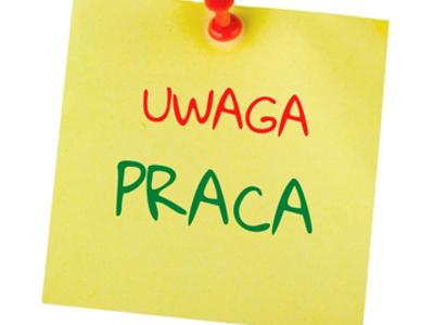 karteczka "uwaga praca"