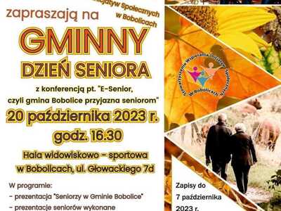 Plakat na Gminny Dzień Seniora 2023