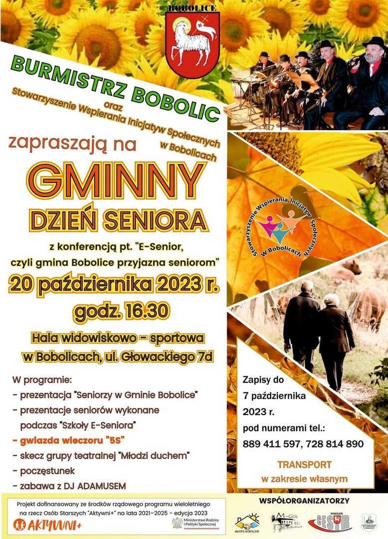 Plakat na Gminny Dzień Seniora 2023